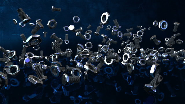 Bolts and Nuts Falling - version: Technical Background 03