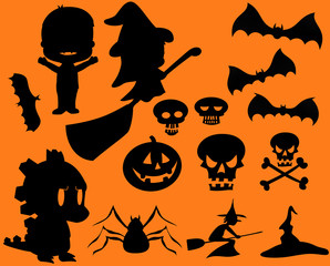 Halloween Silhouette Set