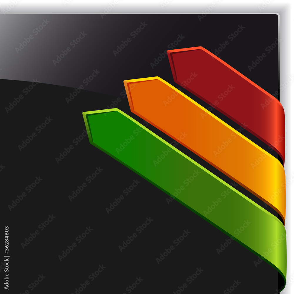 Poster vector navigation arrows - web template