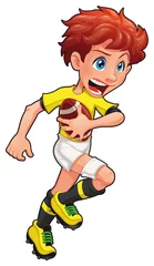 Fotobehang Rugby player. Vector cartoon and isolated sport character. © ddraw