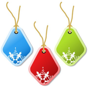 Vector Christmas shopping tags