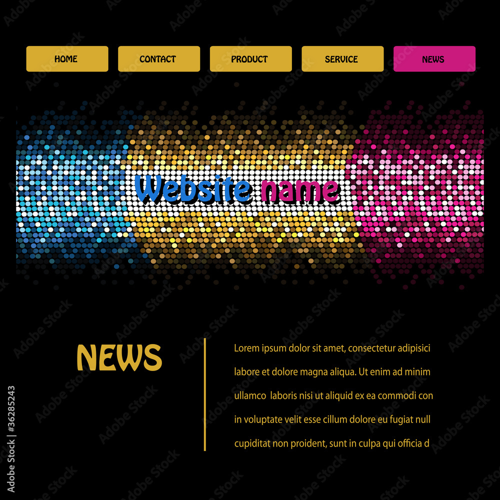 Poster vector web navigation template