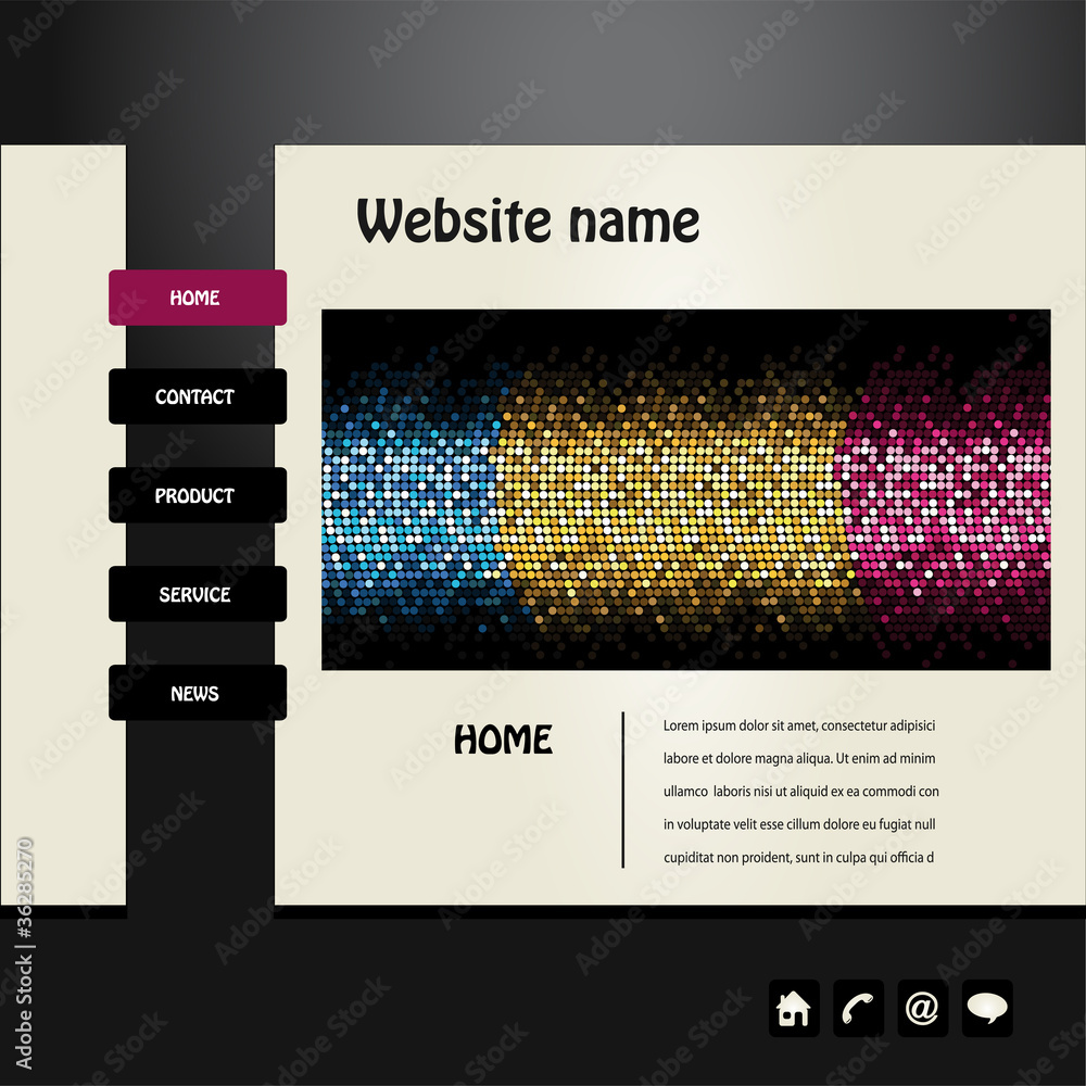 Poster vector web navigation template