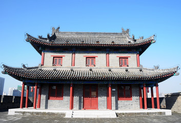 Fototapeta premium Ancient city wall of Xian, China