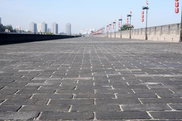 Foto op Plexiglas Ancient city wall of Xian, China © bbbar