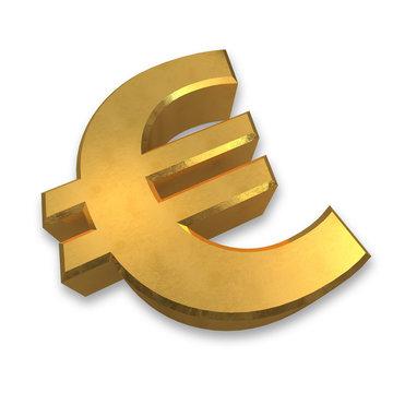 goldenes euro symbol 3d
