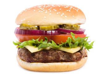 hamburger with vegetables