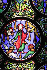 Vitrail de la Basilique Saint-Denis en Seine-Saint-Denis