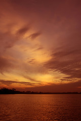 Fototapeta premium river night scenery