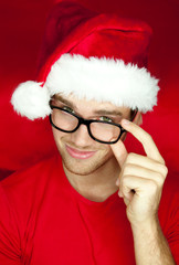 weihnachten mann brille