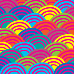 Seamless circular color pattern