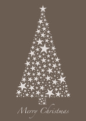 Star tree brown background