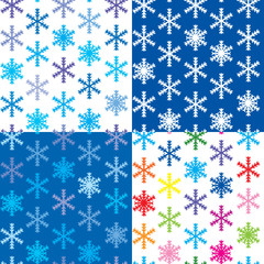 set of 4 snow backgrounds