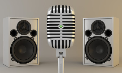 Microphone and speakers