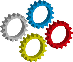 Zahnrad, gear, Logos, Zeichen, Symbole, Design, Elements