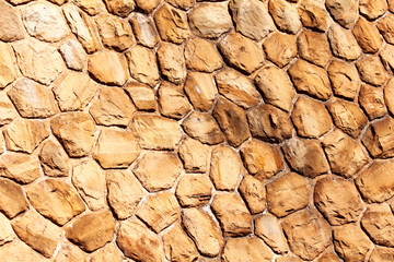 Sandsteinmauer - Runde Steine