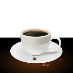 Coffee cup on a white background