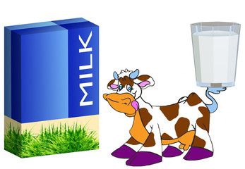The cow and milk