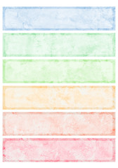 Colorful watercolor brush strokes for background.
