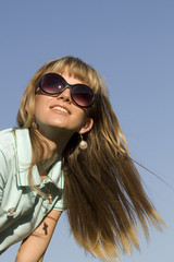 Beautiful  face  female   hair