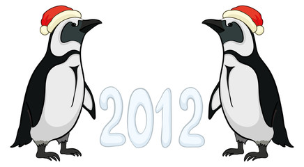 Emperor penguins with 2012