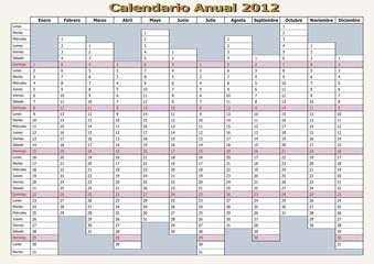Calendario Anual 2012