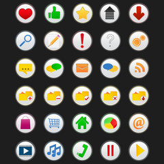 Set of 30 vector web icons