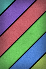 Fototapeta premium Grunge multicolored stripes recycled paper craft background.