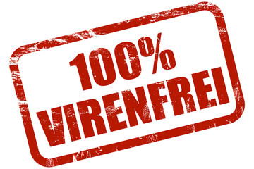 Grunge Stempel rot 100% VIRENFREI