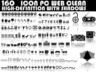 160 ICON PC BLACK CLEAN WITH SADOWS