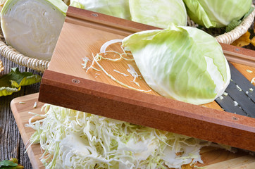 Weißkraut hobeln