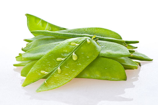 Fresh green pea pod
