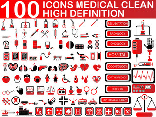 100 ICONS MEDICAL CLEAN