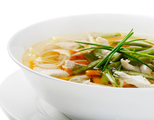 Bowl of Chicken vegetable Soup
