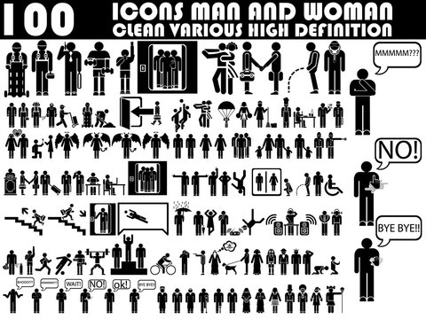 100 ICONS MAN AND WOMAN CLEAN VARIOUS