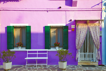 italie, venise, burano, maison