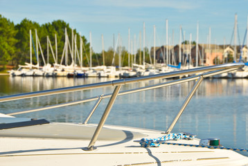 Obraz premium Segelboothafen in Hourtin-Port