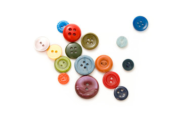 Buttons isolated on the white background