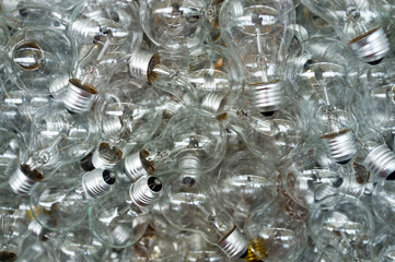Pile of incandescent light bulb