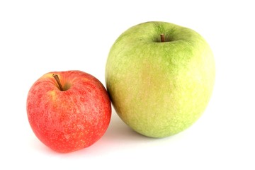 grossa mela verde  e mela rossa