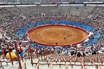 Meubelstickers Bullfighting stadium, Plaza de Toros, Mexico © Rafael Ben-Ari