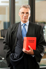 Anwalt mit Gesetzbuch