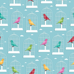 motif de cage à oiseaux