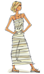 Fashion girl posing.