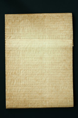 Old worn paper folded