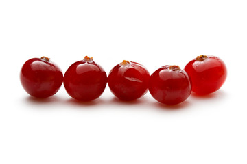 Cranberries isolated on the white background
