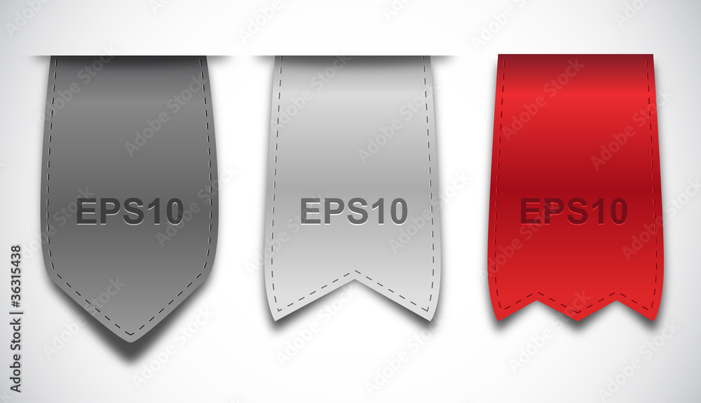 Wall mural vector bookmarks - ribbons