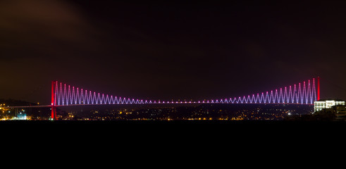 Bosphorus Bridge from Istanbul, Turkey