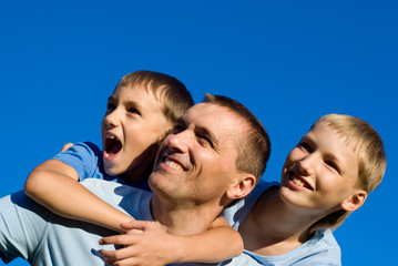 dad with sons
