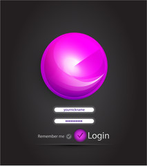 Vector sphere login page